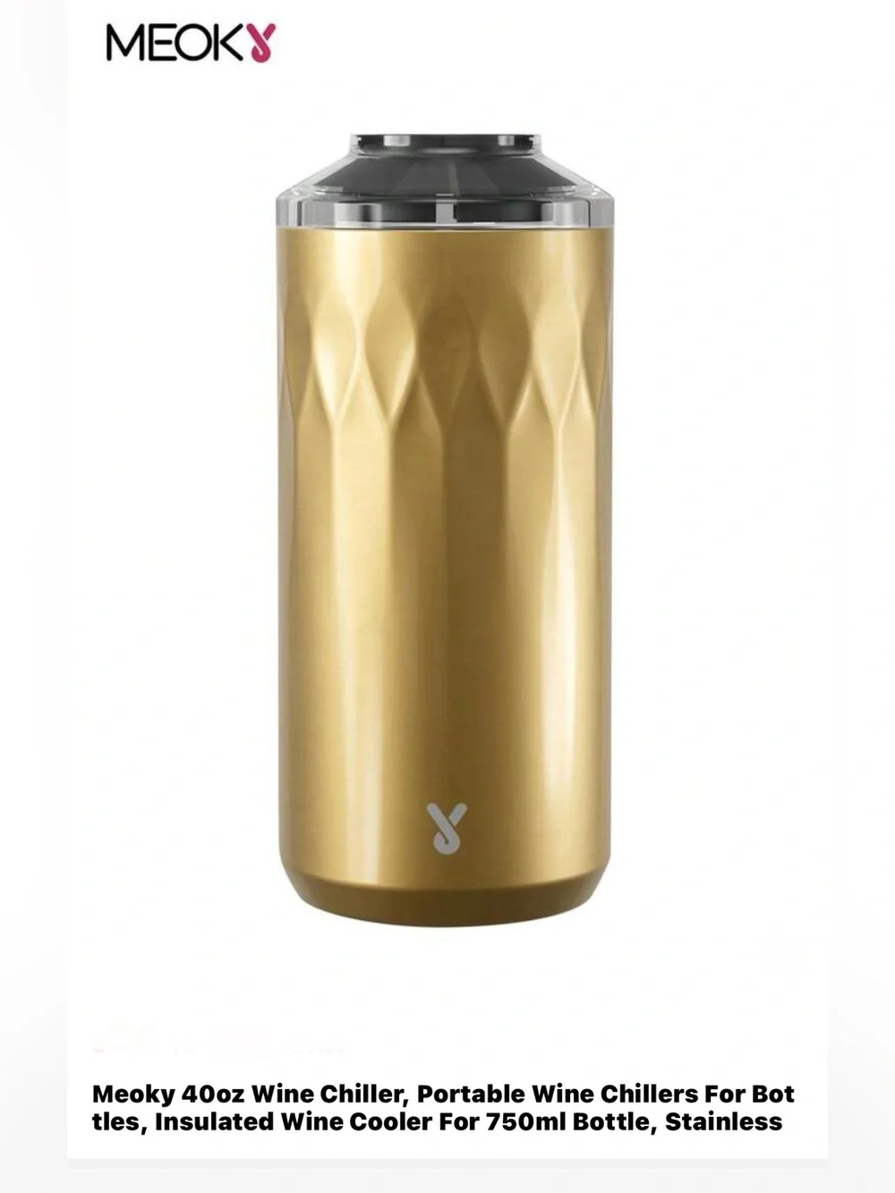 Meoky 40oz Wine Chiller Portable, Stainless